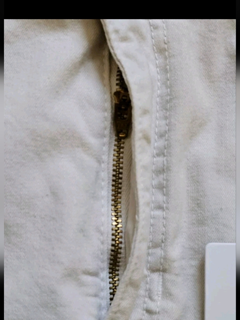Just Black Stormy Released Hem Denim Off White Denim Mini Skirt Size XL NWT - Picture 4 of 9